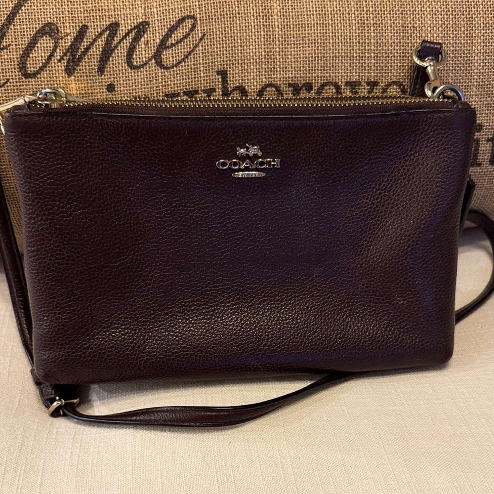 Coach Chocolate Leather Crossbody Bag
